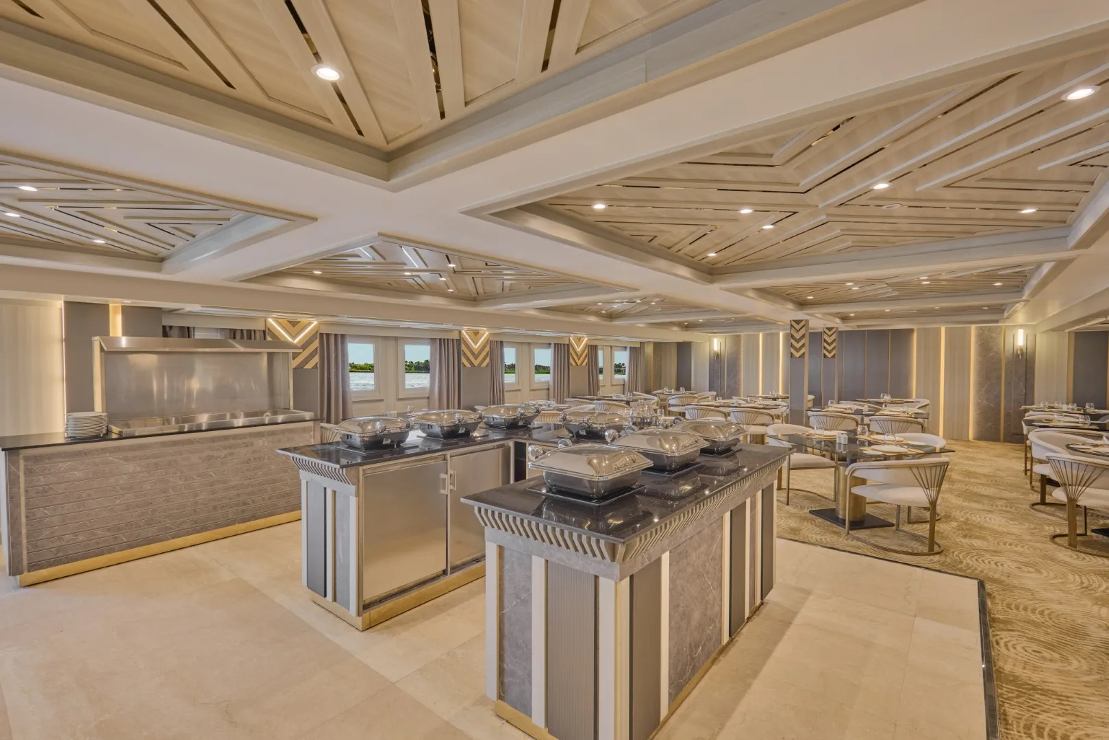 Restaurant aboard the Cleopatra Luxury Cruise & Spa Nile cruise